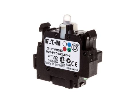 Styk pomocniczy 2P z diodą LED zieloną montaż czołowy SmartWire-DT 115980