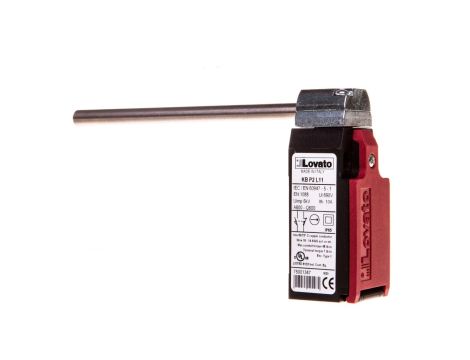 Wyłącznik krańcowy 1R 1Z tworzywo zawias cylinder długi zestyk wolnoprzełączający jedno wejście kabla z dołu KBP2L11