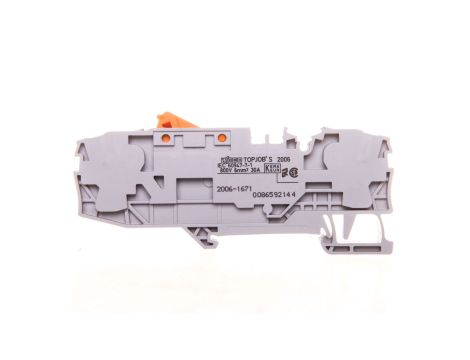 Złączka szynowa rozłączalna 2-przewodowa 6mm2 szara 2006-1671 TOPJOBS