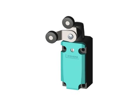 Wyłącznik krańcowy 1Z 1R migowe metal 40mm dźwignia uchylna widlasta kątowa dwie rolki 19mm tworzywo IP67 3SE5112-0CT11