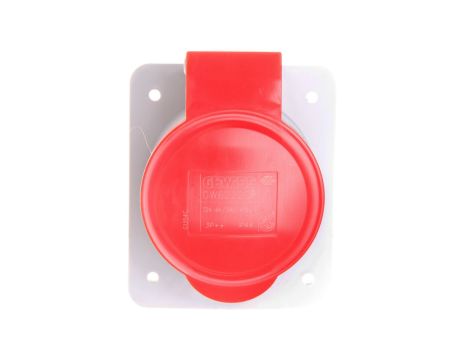 Gniazdo stałe 4P 32A 400V czerwone IP44 10 6H IEC 309 HP GW62220H