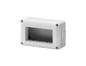 Obudowa 132x82x55mm 4-moduły pozioma szara IP40 GW27004 /opak. 2/