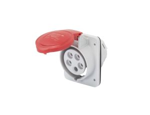 Gniazdo stałe 4P 16A 400V czerwone IP44 10 6H IEC 309 HP GW62209H /opak. 50/