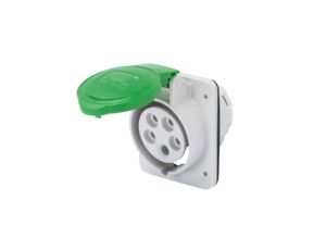 Gniazdo stałe 4P 16A 50V zielone IP44 10 10H IEC 309 HP GW62805H /opak. 15/