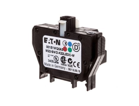 Styk pomocniczy 2P z diodą LED białą montaż czołowy SmartWire-DT 116009