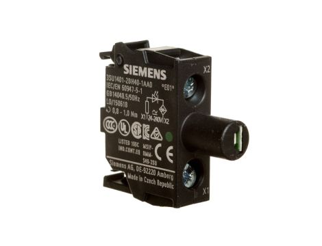 Oprawka bok LED zielony 24-240V AC-DC montaż w obudowie przył śrubowe SIRIUS ACT 3SU1401-2BH40-1AA0