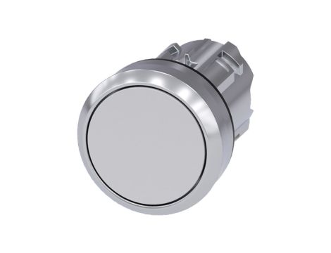 Napęd przycisku 22mm biały płaski z samopowrotem metalowy IP69k SIRIUS ACT 3SU1050-0AB60-0AA0