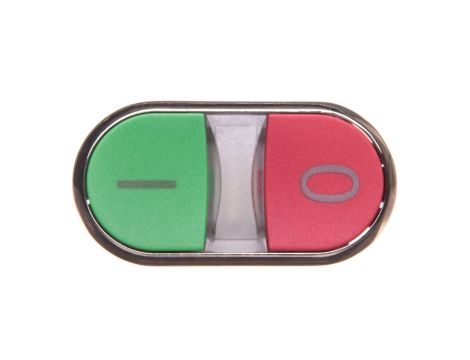 Napęd przycisku podwójnego 22mm zielony /I/ i czerwony /O/ metalowy IP69k Sirius ACT 3SU1050-3AB42-0AK0