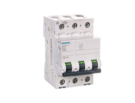 Wyłącznik nadprądowy 3P C 1.6A 6kA AC 5SL6315-7