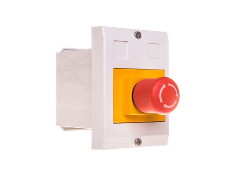 Obudowa wyłącznika silnikowego IP55 podtynkowa z przyciskiem grzybkowym E-PKZ01-PVT 281636