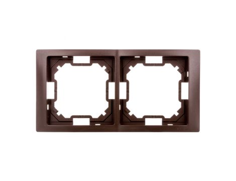 Simon Basic Neos Ramka podwójna czekoladowy BMRC2/47
