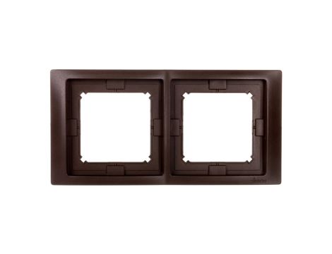 Simon Basic Neos Ramka podwójna IP44 czekoladowy BMRC2B/47