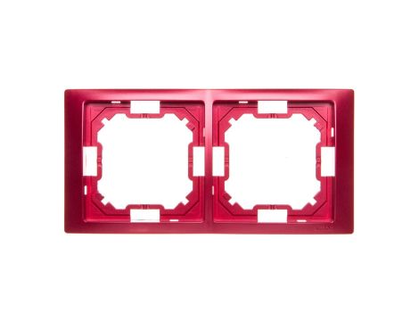 Simon Basic Neos Ramka podwójna rubinowy BMRC2/033