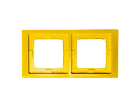 Simon Basic Neos Ramka podwójna IP44 limonkowy BMRC2B/036