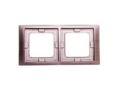 Simon Basic Neos Ramka podwójna IP44 tytanowy BMRC2B/052