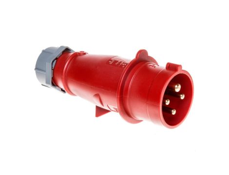 Wtyczka przenośna 16A 4P 400V czerwona IP44 AM-TOP 252 MEN252