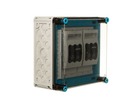 Skrzynka Mi z rozł. bezp. mocy, IP 65, wlk. 2, szyny zb. 250 A, 2xNH 00, 125 A, 3-bieg. +PE+N Mi 6265 20001284