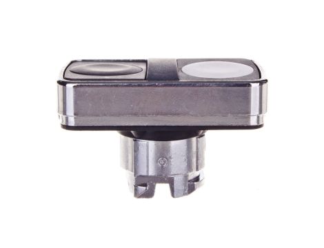 Napęd przycisku podwójny biało-czarny bez podświetlenia z samopowrotem ZB4BA7120