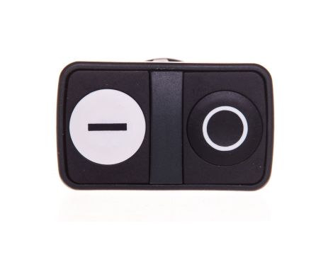 Napęd przycisku podwójny czarno/biały /O-I/ bez podświetlenia z samopowrotem ZB5AA7121