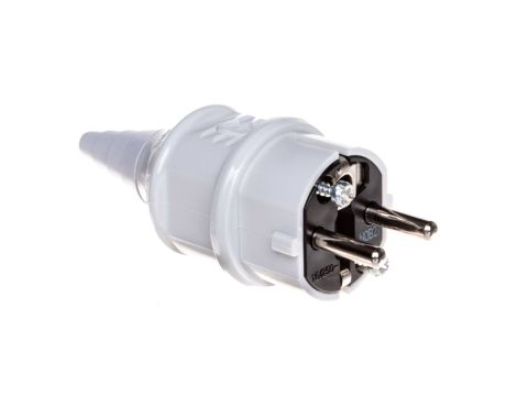 Wtyczka uniwersalna 16A 3P 230V, IP44 Schuko biała 10749 MEN10749