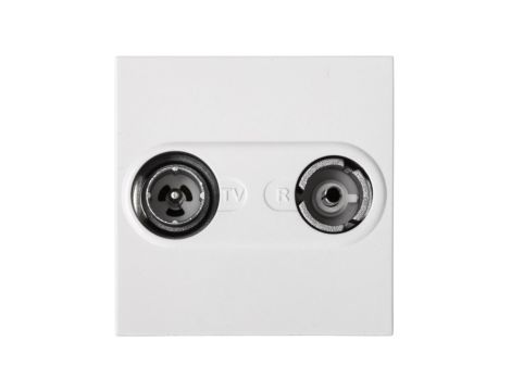 MOSAIC Gniazdo antenowe RTV przelotowe białe 078787