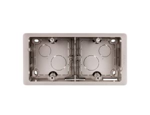 CELIANE Puszka natynkowa podwójna tytanowa 080245