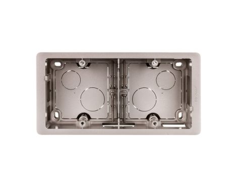 CELIANE Puszka natynkowa podwójna tytanowa 080245