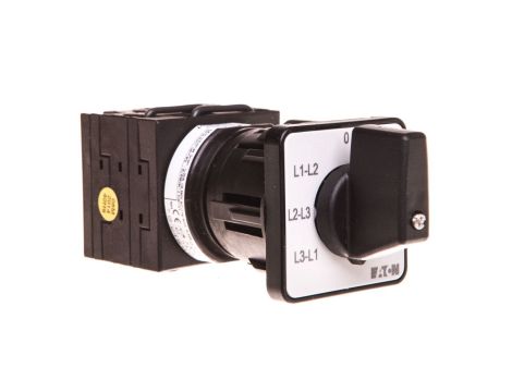 Przełącznik woltomierza L1-L2/L1-L3/L2-L3-0-0-L1/0-L2/0-L3 3P 20A do wbudowania T0-3-8007/EZ 098186
