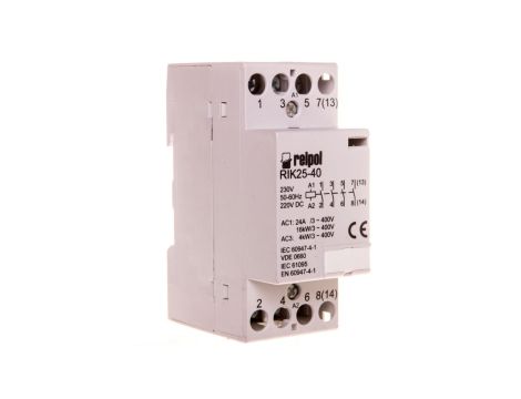 Stycznik modułowy 25A 4Z 0R 230V AC/DC RIK25-40-230 2608213