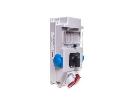 Rozdzielnica 1x32A 5P 2x250V okienko wyłącznik 0-1 IP54 ROS 5/X-10/0-1