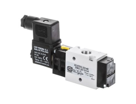 Zawór rozdzielający 24V AC 1MPa ZMG 3/2 G1/4 22.0703.3214E