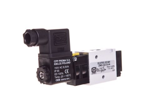Zawór rozdzielający 110V AC 1MPa ZMG 3/2 G1/4 22.0703.3214H