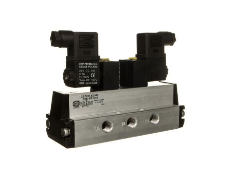 Zawór rozdzielający 24V DC 1MPa DTE 5/2 G1/4 22.0201.5214B