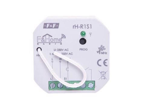 FiHome Radio Przekaźnik jednokanałowy z jednokanałowym nadajnikiem rH-R1S1i