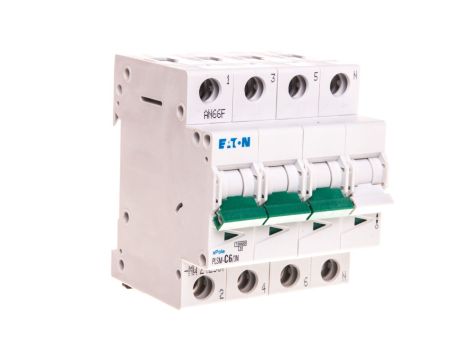Wyłącznik nadprądowy 3P+N C 6A 10kA AC PLSM-C6/3N-MW 242537