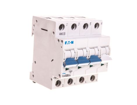 Wyłącznik nadprądowy 3P+N B 20A 10kA AC PLSM-B20/3N-MW 242518
