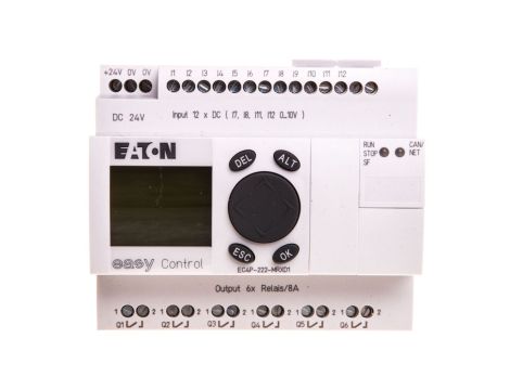 Sterownik easyControl 12we/6wy (przekaźników) 24V DC klawiatura wyświetlacz LCD EC4P-222-MRXD1 106401