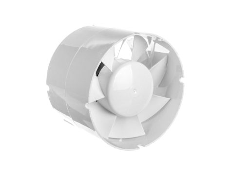 Wentylator kanałowy fi 125 230V 16W 190m3/h 38dB o przepływie mieszanym standard biały 125VKO1