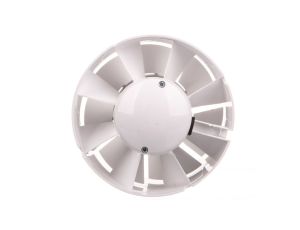 Wentylator kanałowy fi 125 230V 16W 190m3/h 38dB o przepływie mieszanym z timerem biały 125VKO1T