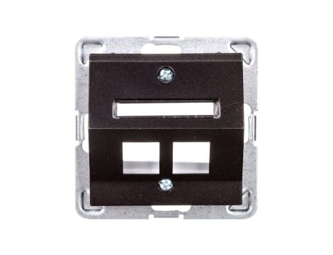 IMPRESJA Obudowa gniazda komputerowego podwójnego skośna antracyt GPK-2YS/p/50