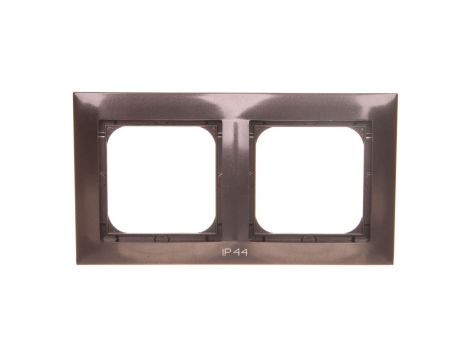 IMPRESJA Ramka podwójna do łączników IP44 antracyt RH-2Y/50