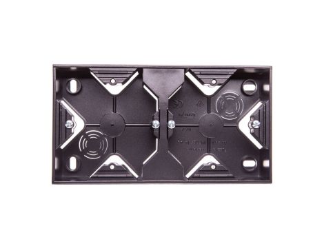 IMPRESJA Puszka natynkowa podwójna antracyt PNP-2Y/50