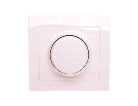 KIER Ściemniacz przyciskowo-obrotowy /żarowy i halogenowy/ beżowy ŁP-8W/01