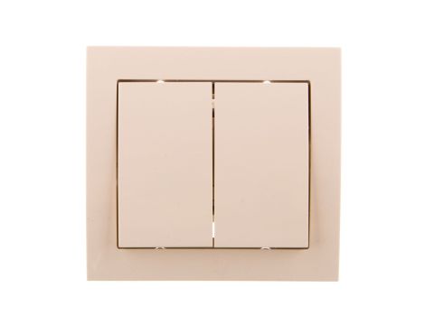 KIER Przycisk podwójny zwierny beżowy ŁP-17W/01