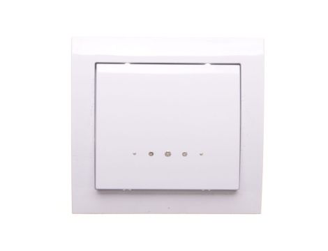 KIER Łącznik kontrolny z podświetleniem biały ŁP-12WS/00