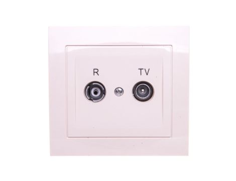 KIER Gniazdo antenowe RTV końcowe 2,5-3dB beżowe GPA-WK/01