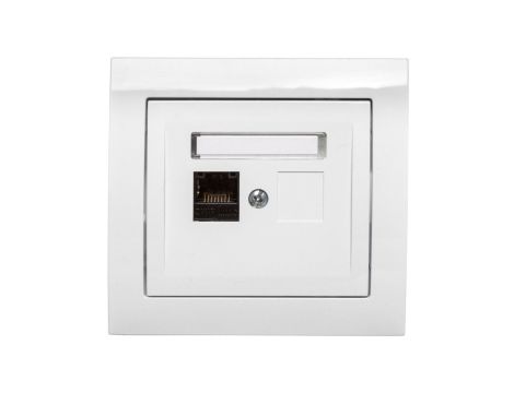 KIER Gniazdo komputerowe pojedyncze RJ45 kat.6 białe GPK-1W/K6/00