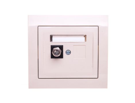 KIER Gniazdo antenowe pojedyncze typu F beżowe GPA-1WF/01