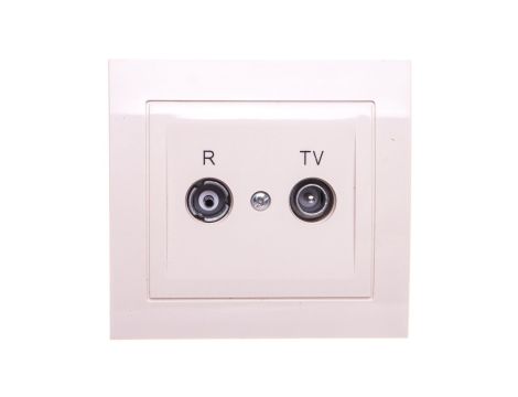 KIER Gniazdo antenowe RTV zakończeniowe 10dB beżowe GPA-10WPZ/01