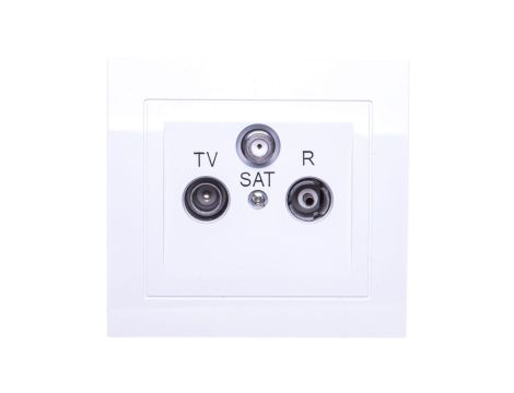 KIER Gniazdo antenowe RTV-SAT przelotowe białe GPA-WSP/00